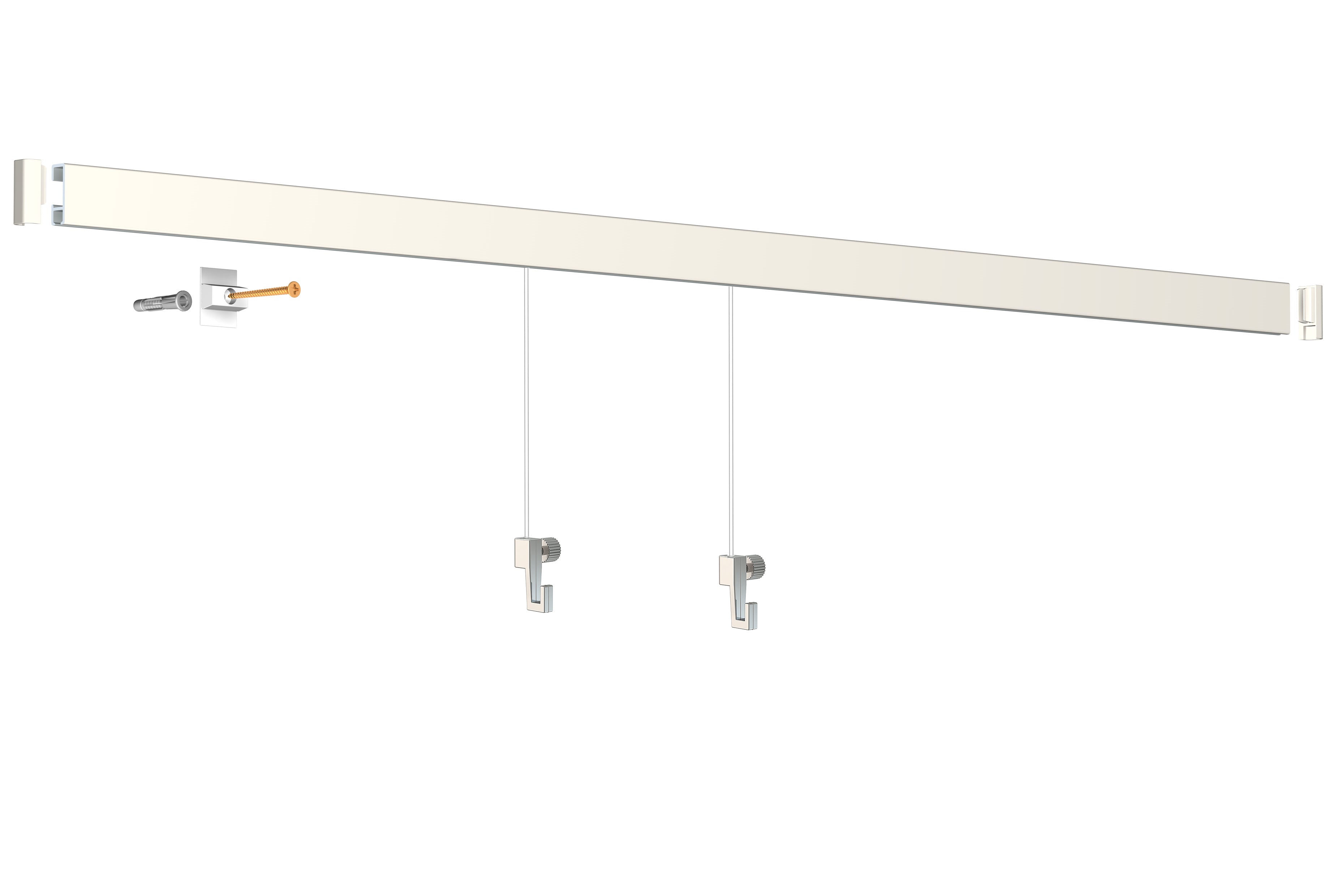 ECO Click Rail Box Picture Rail 2 meters - All-in-one kit