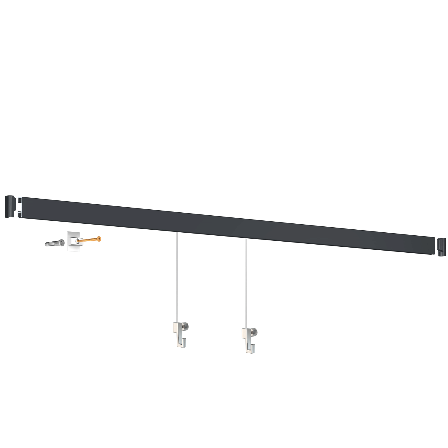 ECO Click Rail Box Picture Rail 2 meters - All-in-one kit