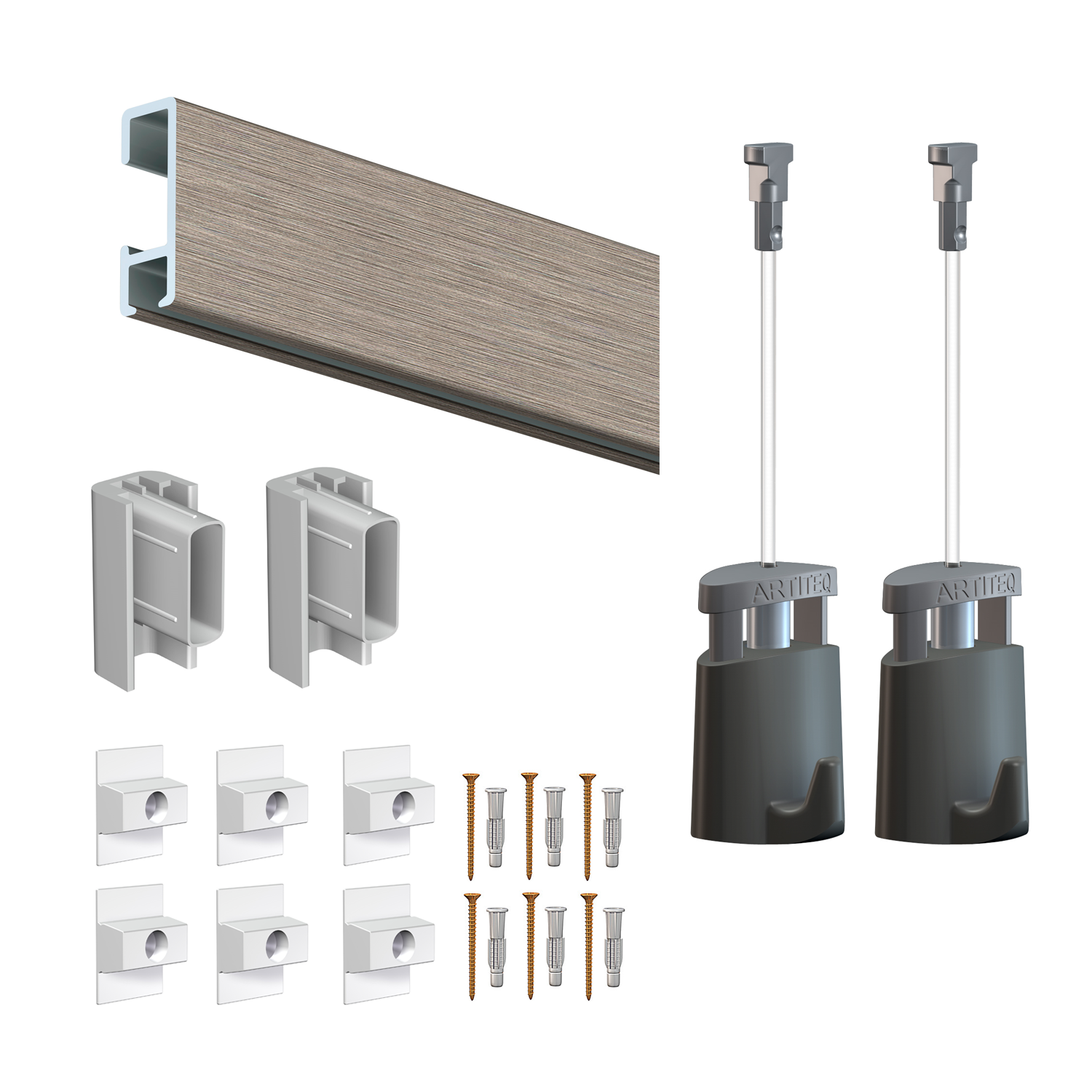 Cimaise Box PREMIUM Click Rail 2 meters - All-in-one kit