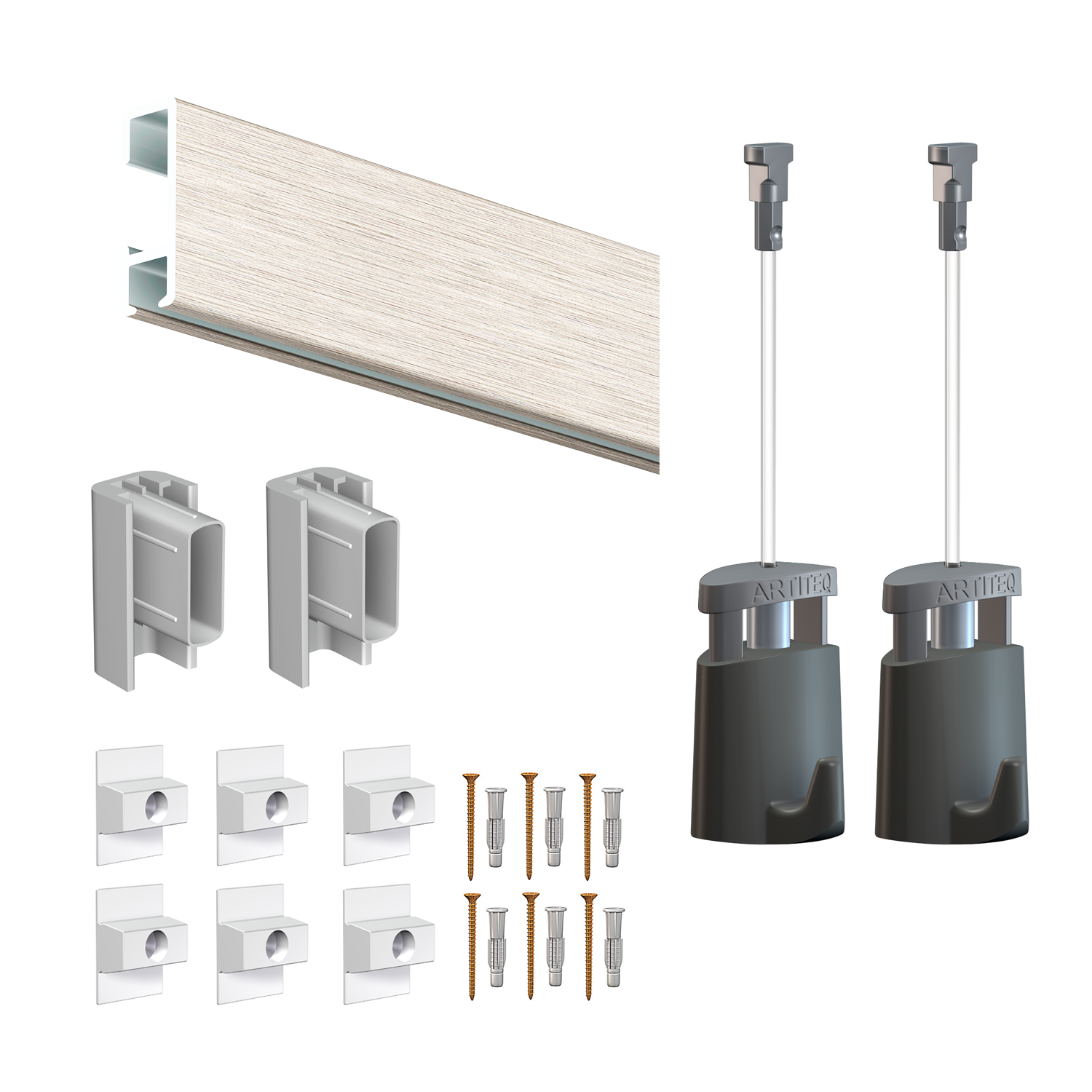Cimaise Box PREMIUM Click Rail 2 meters - All-in-one kit