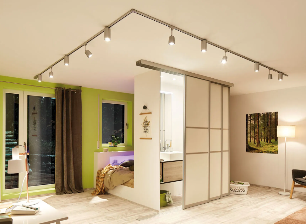 Kit complet Urail Cover avec 4 spots - Eclairage sur Rail plafond Paulmann