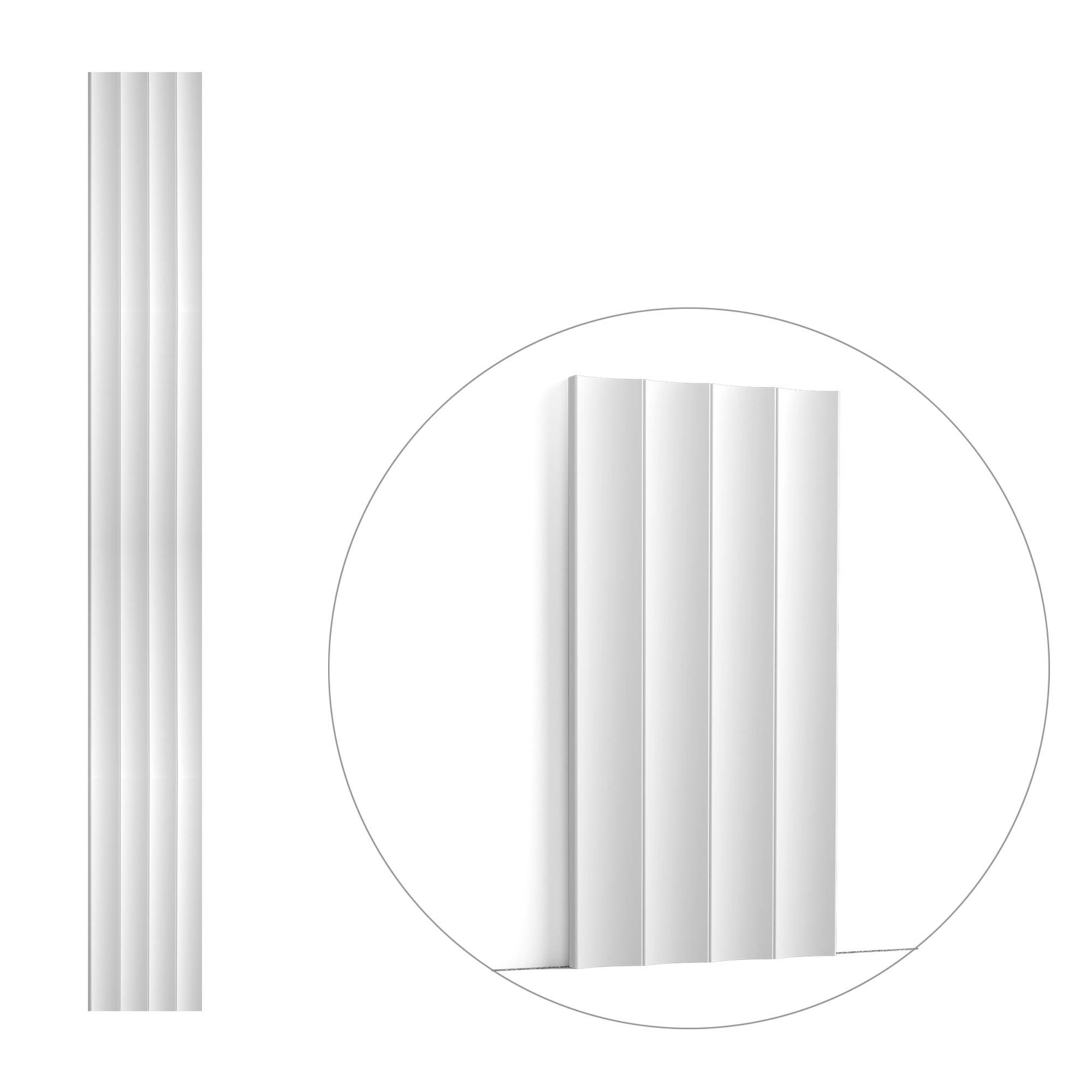 W114 VALLEY XL - 3D Decorative Wall Panel - 200x25x1.5cm (L x W x H) Orac Decor