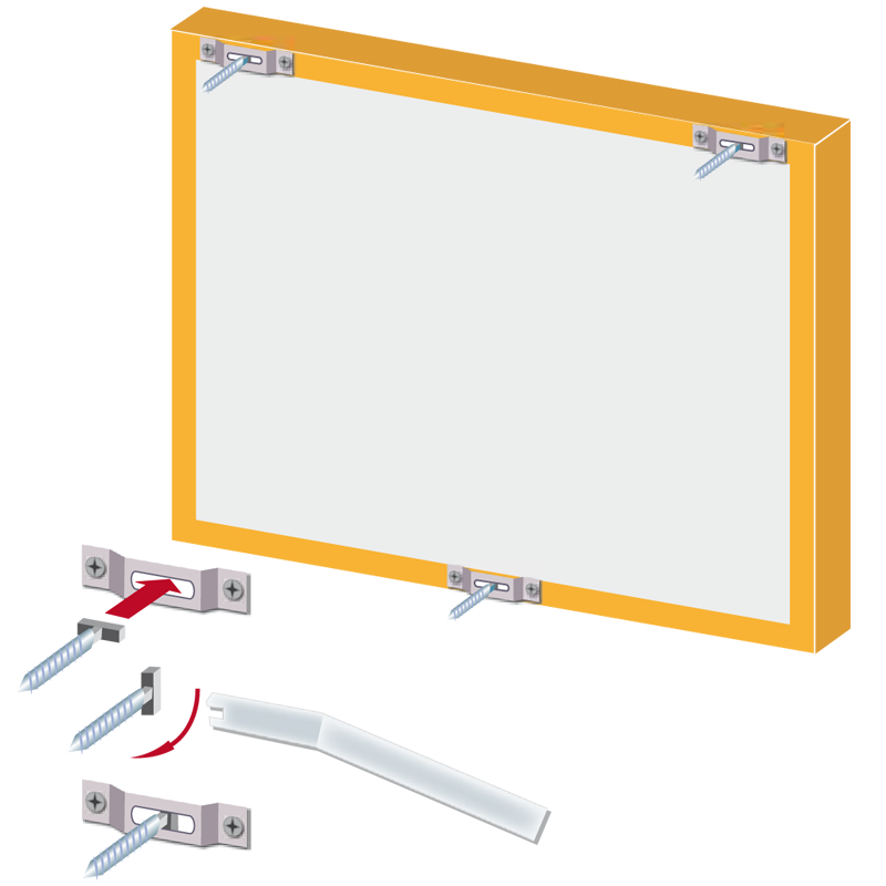 Kit anti-vol pour tableau bois