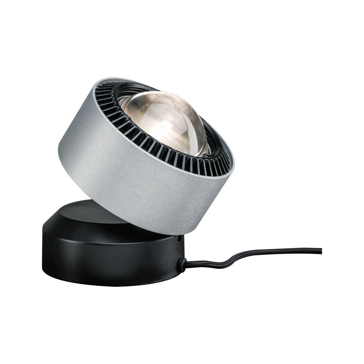 Spot à poser pour tableau LED Aldan 3,5W noir et alu brossé