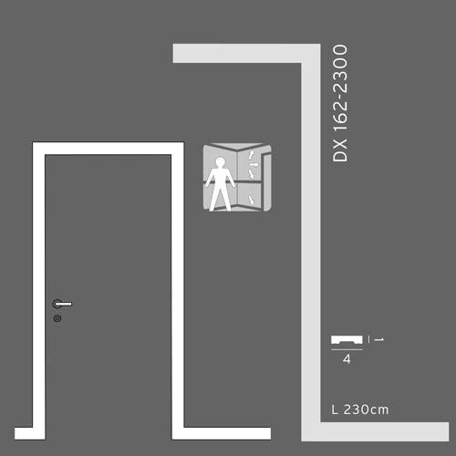SX162 Moulure multifonctionnelle Orac Decor Axxent  - 4x1x200cm (h x p x l) - plinthe décorative