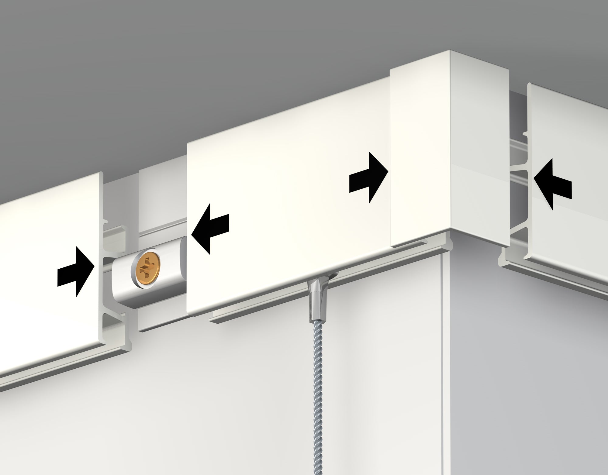 Pack of 4 Click Pro Picture Rail Corner Connectors - Artiteq Picture Rail Accessory