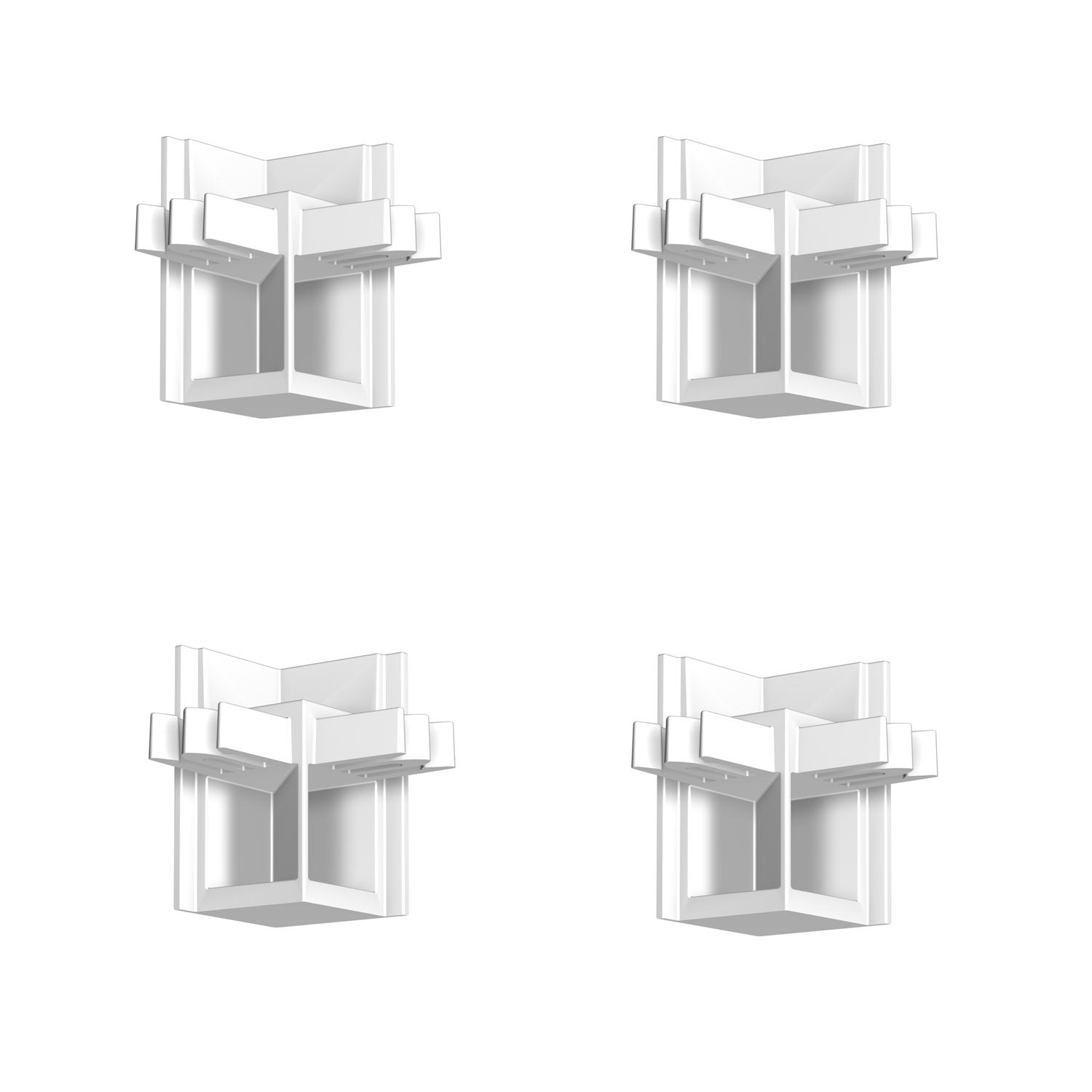 Pack of 4 corner connectors for Cimaise Click+ R20 Rail - Cimaise Accessory Newly