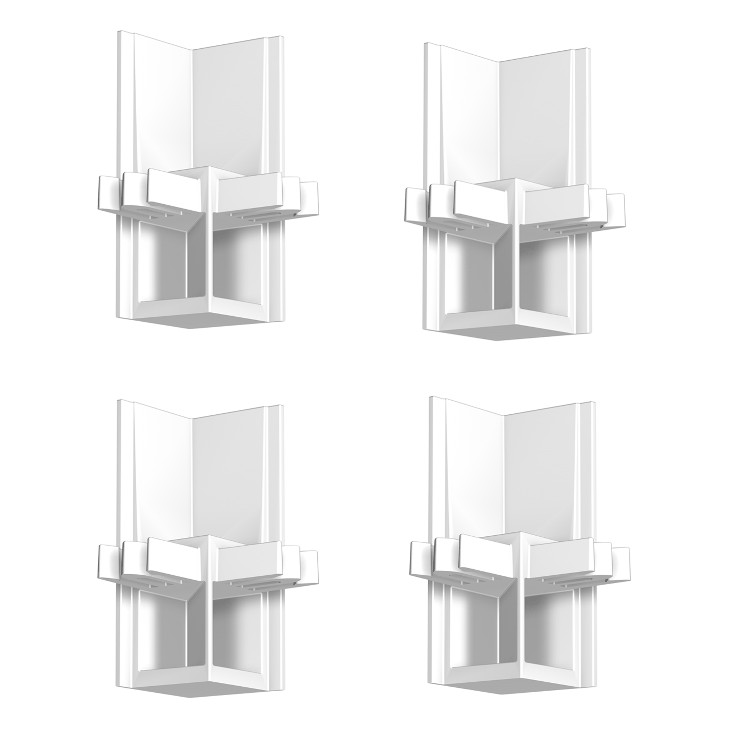 Paquete de 4 conectores de esquina blancos para riel Gallery-Click R30 - Accesorio