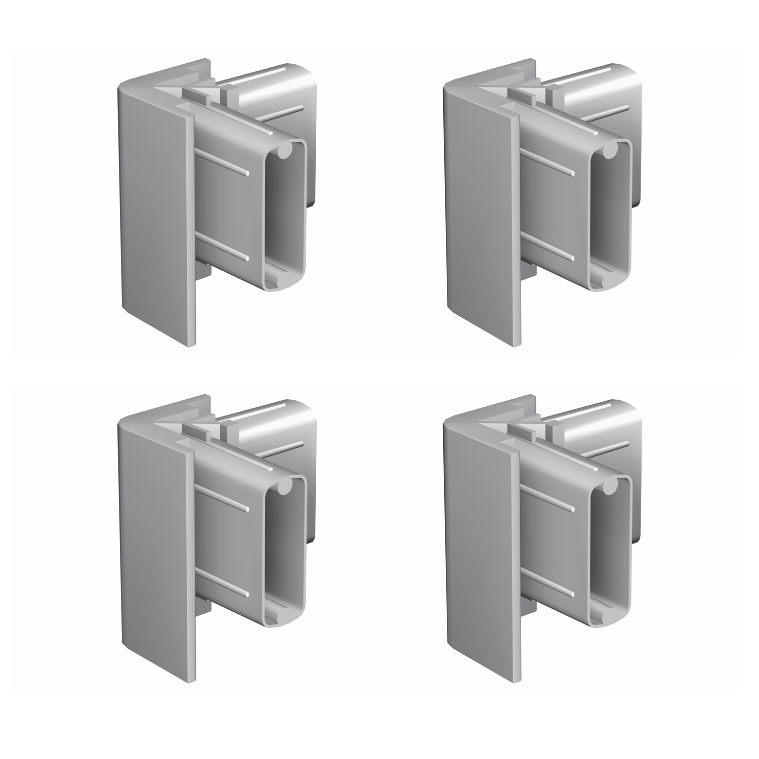 Pack of 4 Click Rail Corner Connectors - Artiteq Picture Rail Accessory