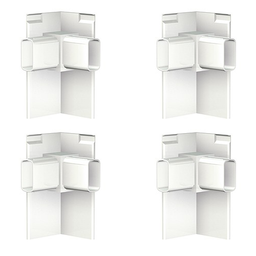 Pack of 4 Click Pro Picture Rail Corner Connectors - Artiteq Picture Rail Accessory