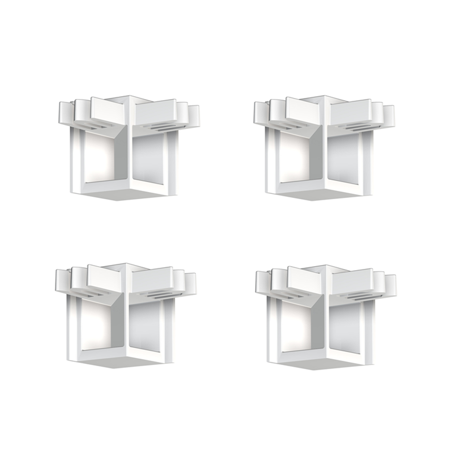 Pack of 4 corner connectors for Mini-Click Picture Rail - Newly Picture Rail Accessory