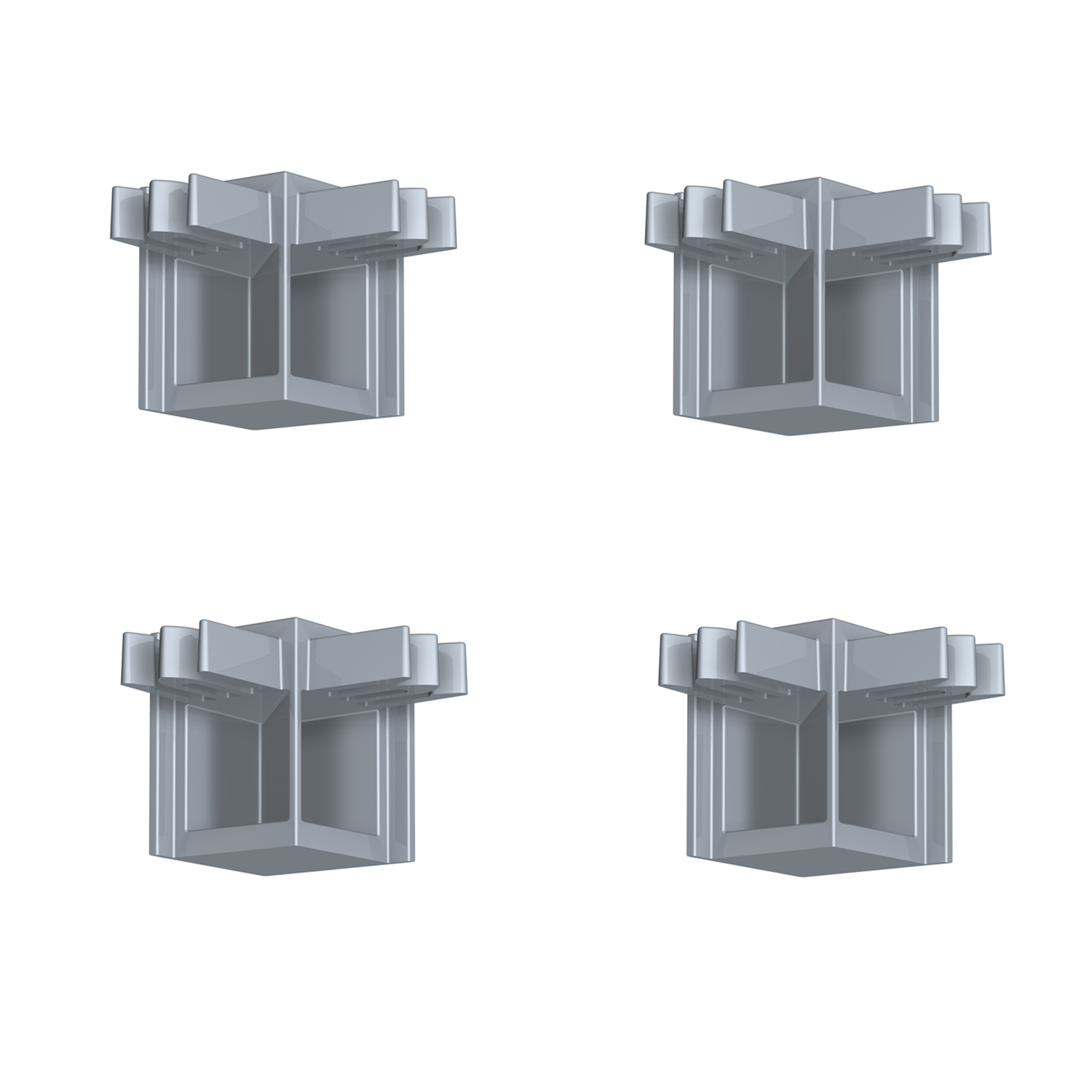 Pack of 4 corner connectors for Mini-Click Picture Rail - Newly Picture Rail Accessory