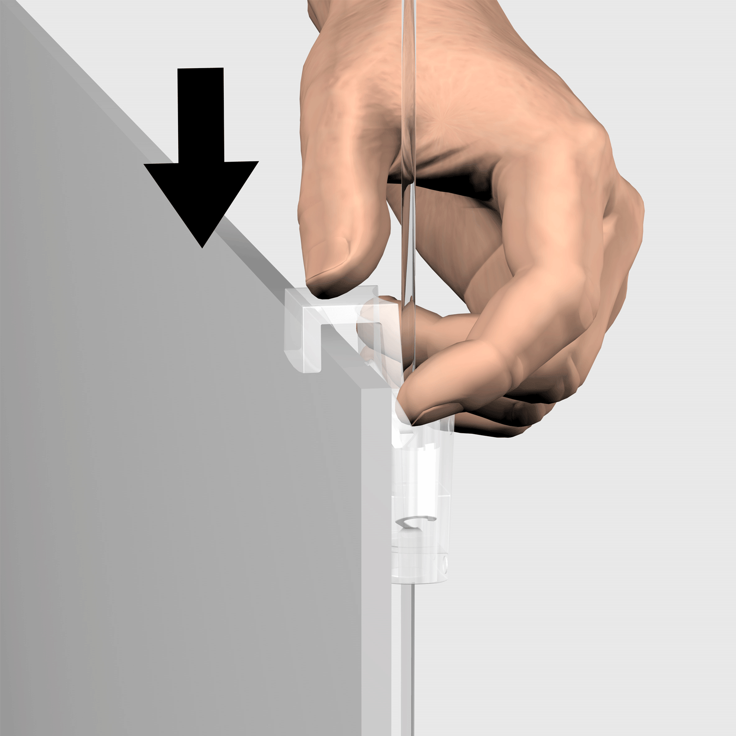 Hanging set for rigid panel H300