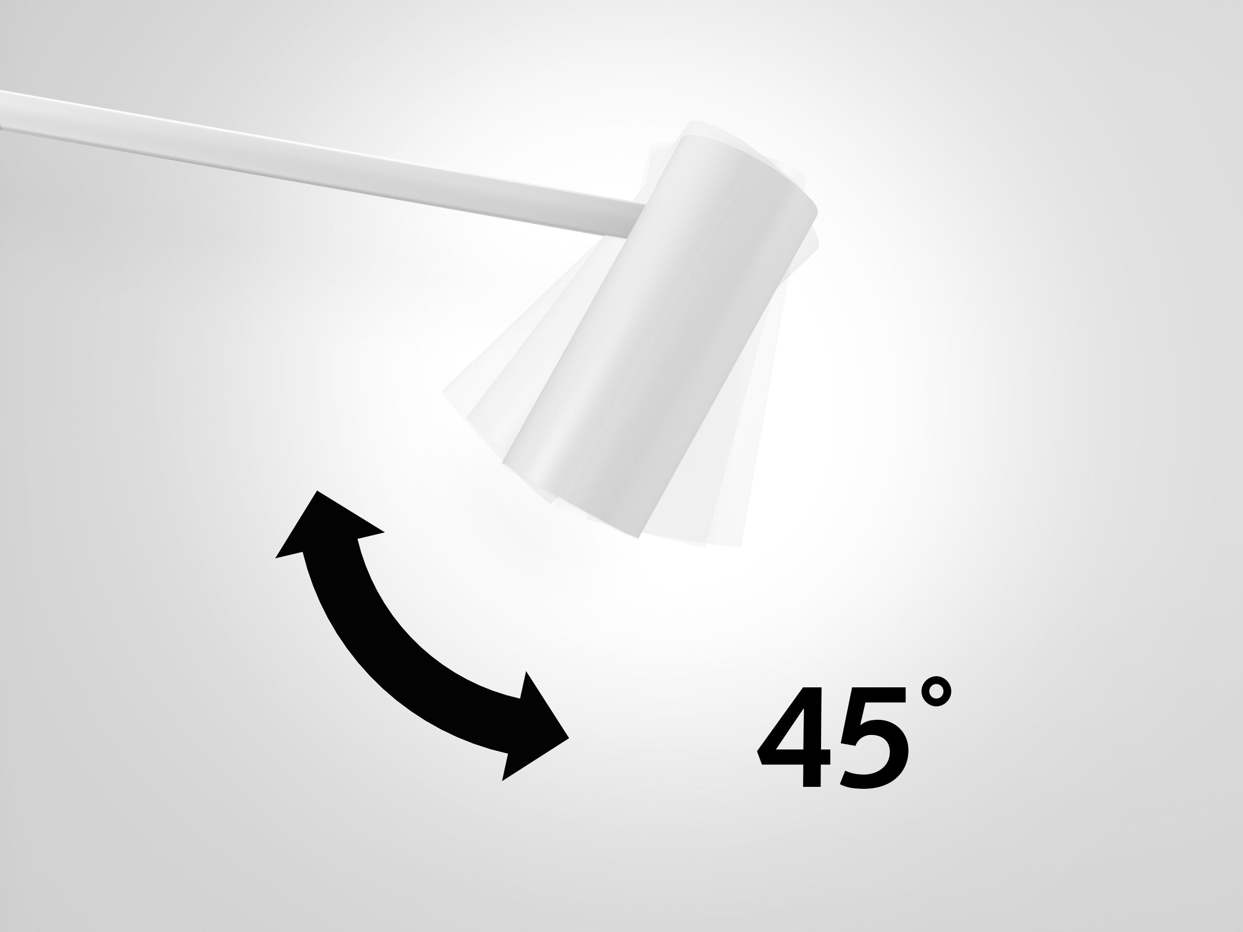 Spot sur tige 50 cm blanc Illume Duo Rail - Accrochage et éclairage tableau Artiteq
