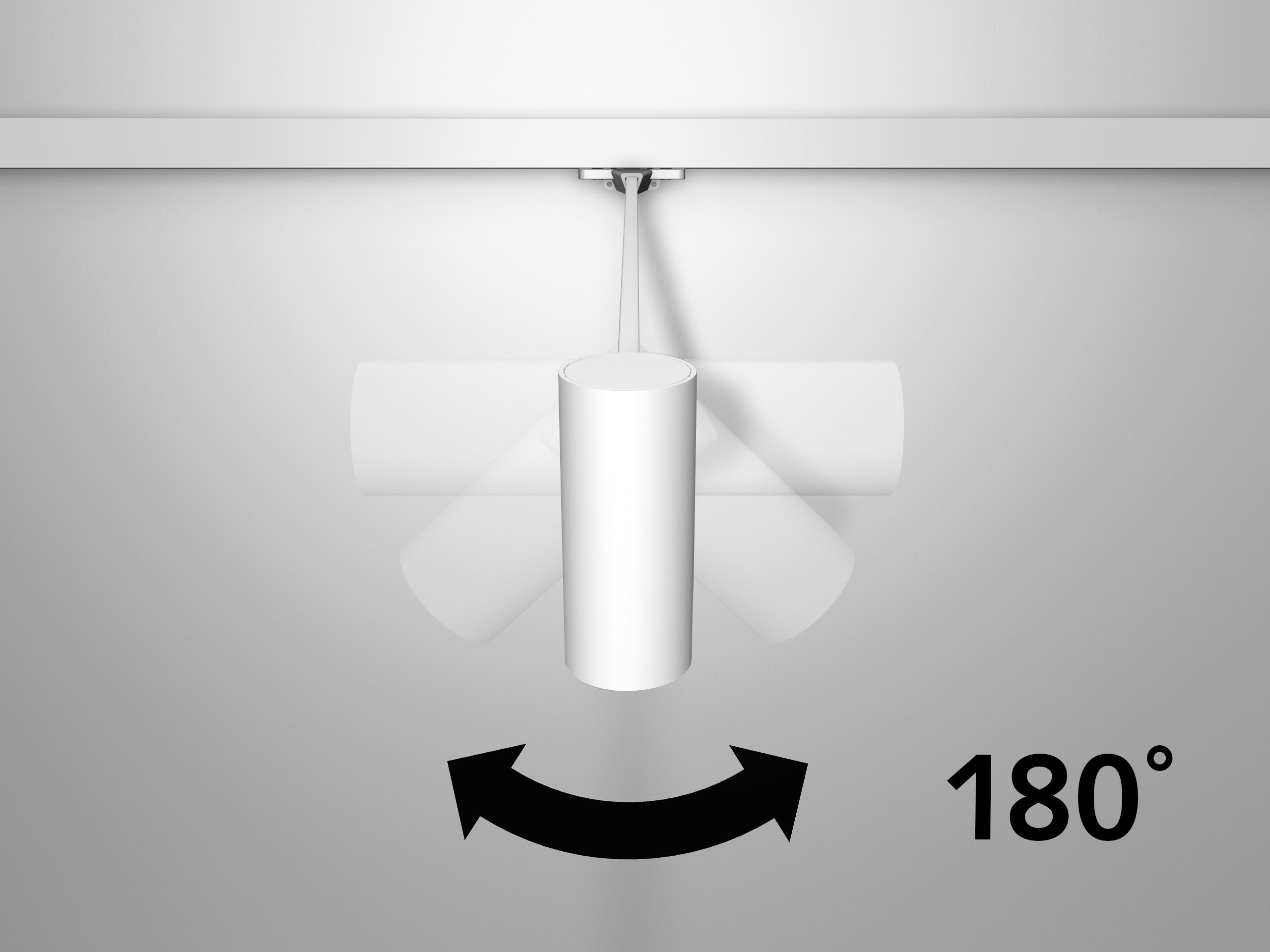 Spot sur tige 50 cm blanc Illume Duo Rail - Accrochage et éclairage tableau Artiteq