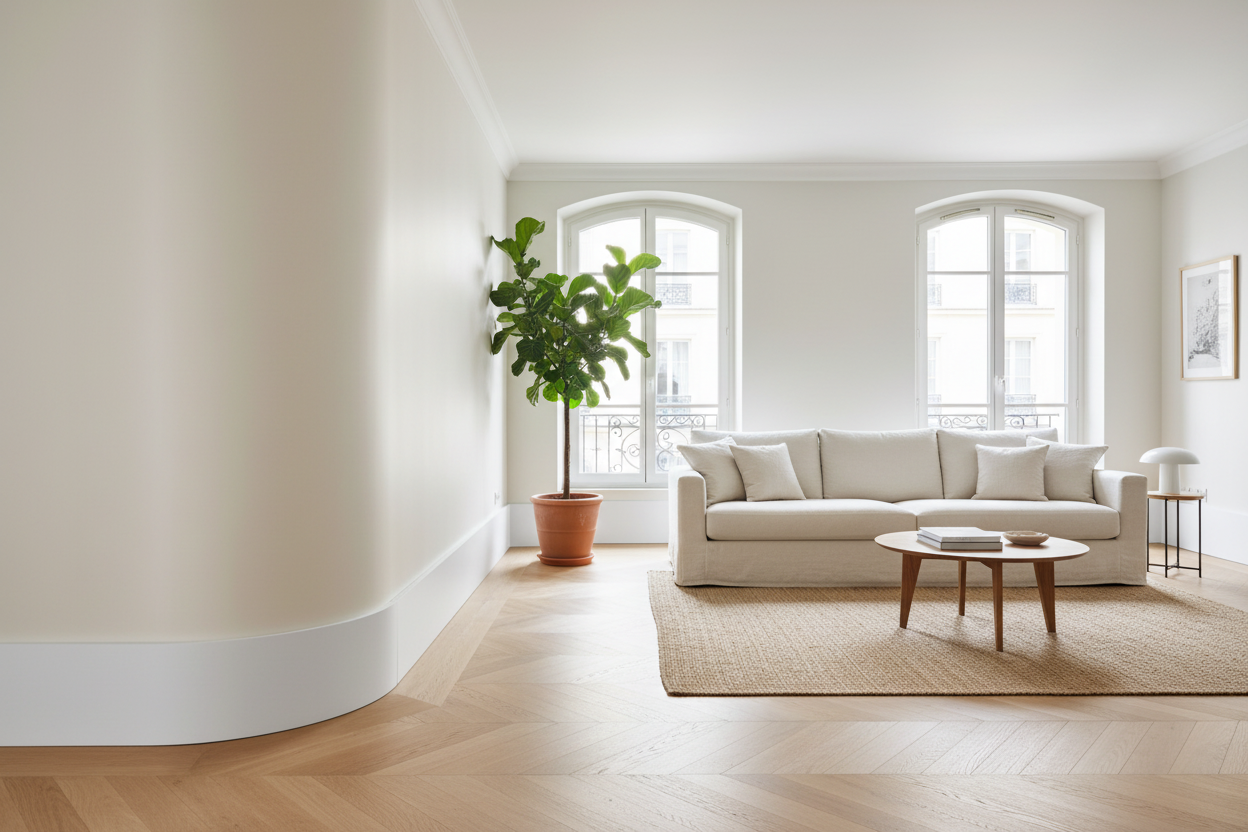 SX207F Plinthe plate flexible 25cm - Mise en situation