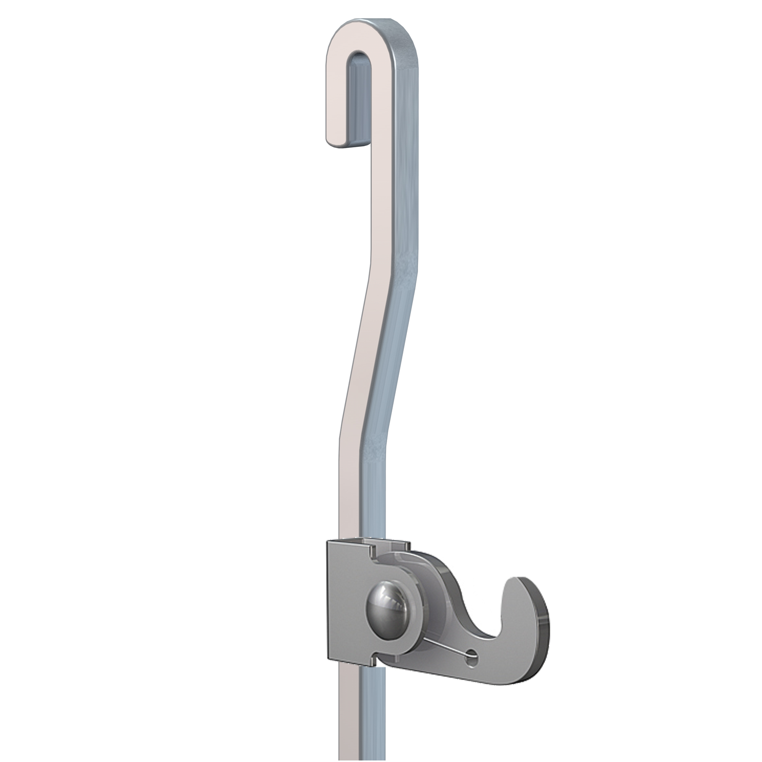 Pack 5 Tiges aluminium Grises coudées 4 mm - Accessoire Cimaise Tableau